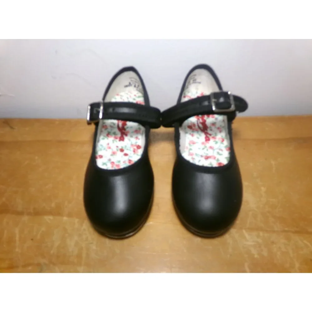 Dance Tap Shoes Capezio Child 8M Mary Jane Leather Buckle Student